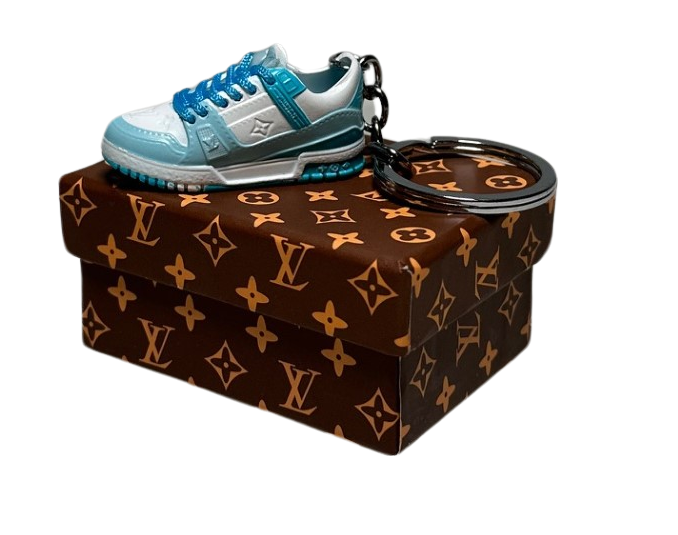 LV Sneaker Trainer Keychain With Mini Shoe Box Lounge Kicks