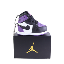 Load image into Gallery viewer, J1 Purple/Black Bag Charm With Box