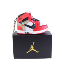 Load image into Gallery viewer, J1 Off White Red Bag Charm With Box