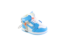 Load image into Gallery viewer, J1 Off White Blue Bag Charm With Box