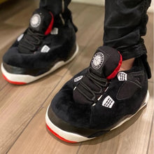 Load image into Gallery viewer, AJ 4 Black Retro Hi Top Trainer Sneaker Slippers
