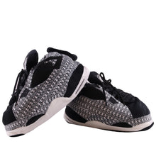 Load image into Gallery viewer, AJ 4 Black White Mono Retro Hi Top Trainer Sneaker Slippers