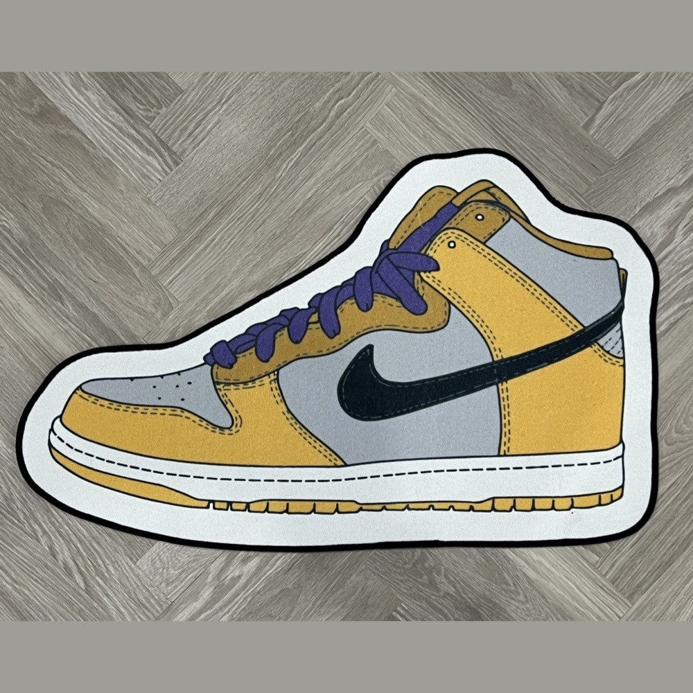 Hype Beast Jordan 1 Yellow Sneaker Floor Rug Carpet