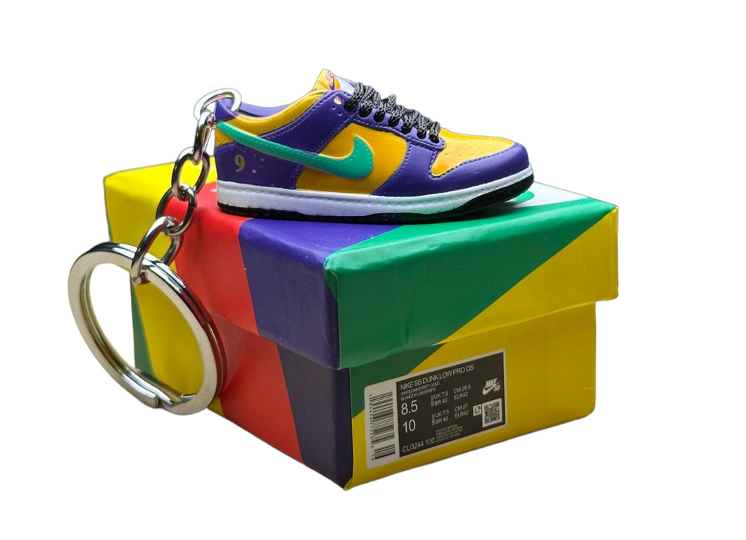 SB Low Dunks Trainer Keychain With Mini Shoe Box