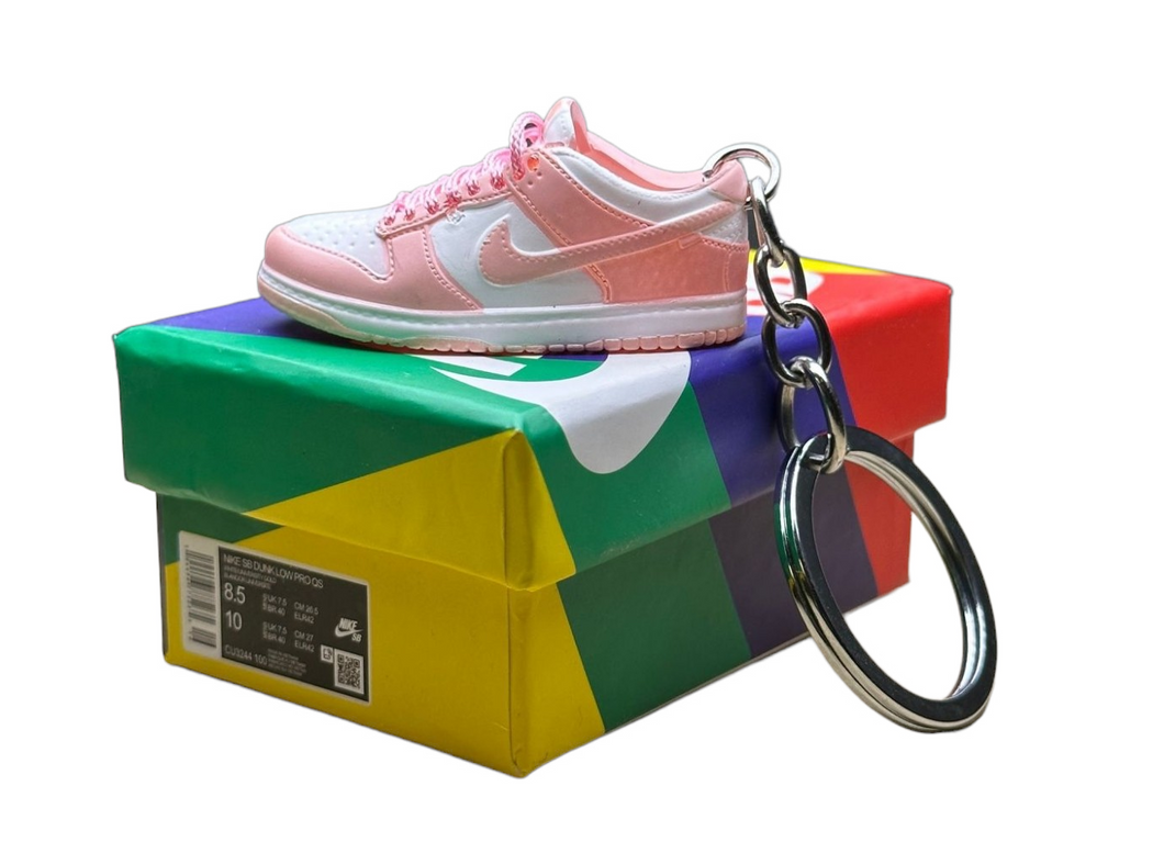 SB Low Dunks Trainer Keychain With Mini Shoe Box