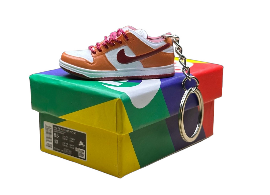 SB Low Dunks Trainer Keychain With Mini Shoe Box