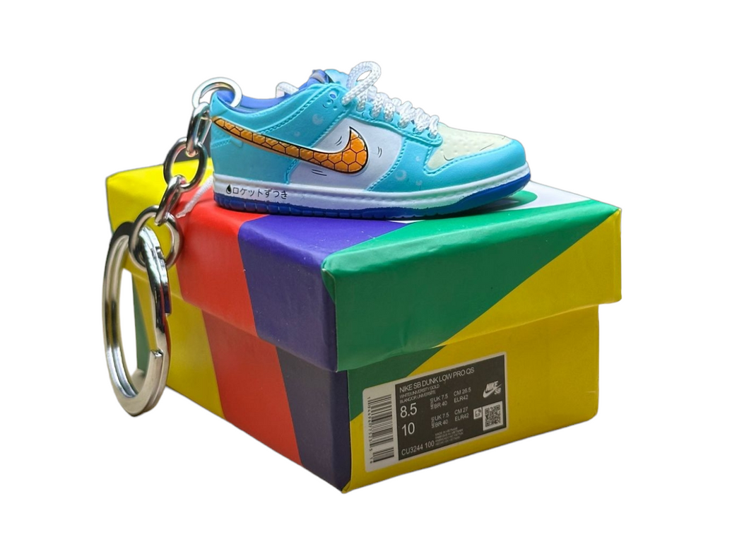 SB Low Dunks Trainer Keychain With Mini Shoe Box