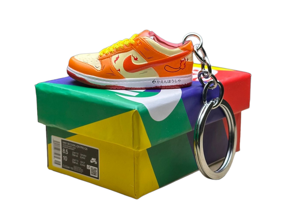 SB Low Dunks Trainer Keychain With Mini Shoe Box