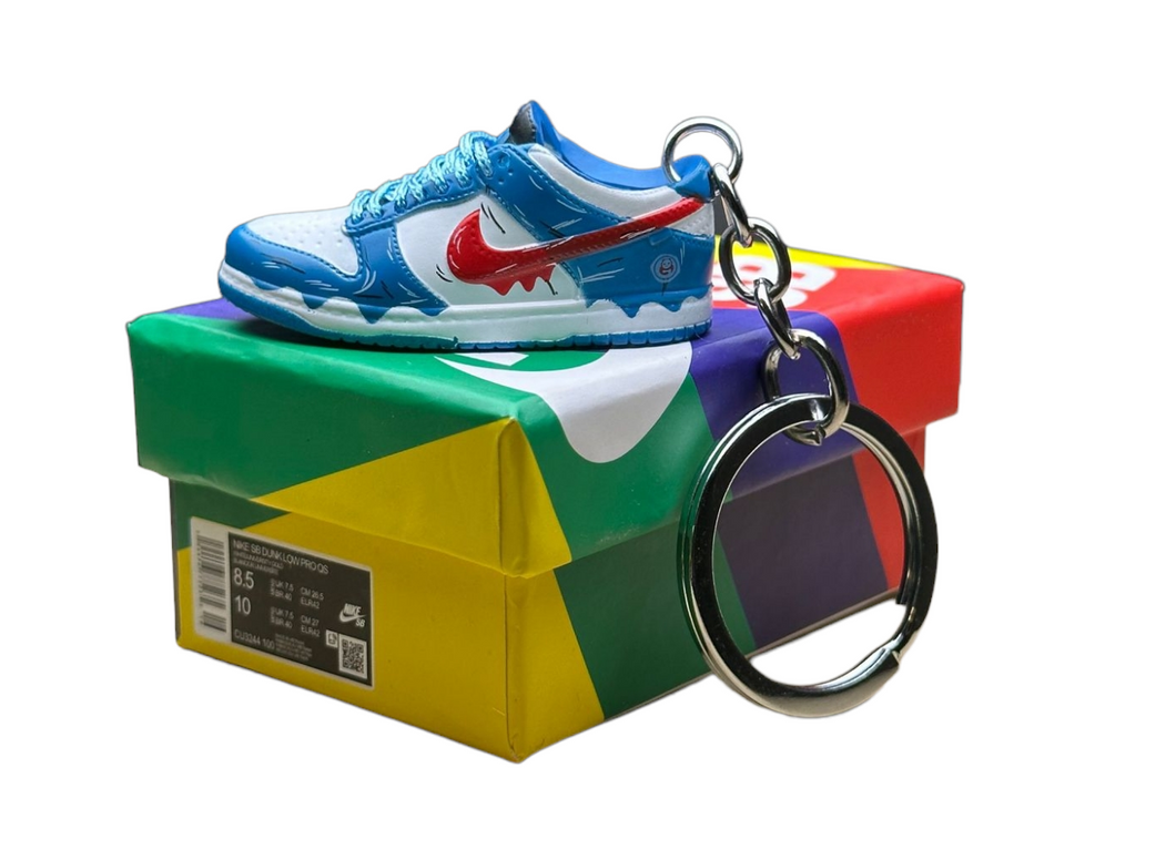 SB Low Dunks Trainer Keychain With Mini Shoe Box