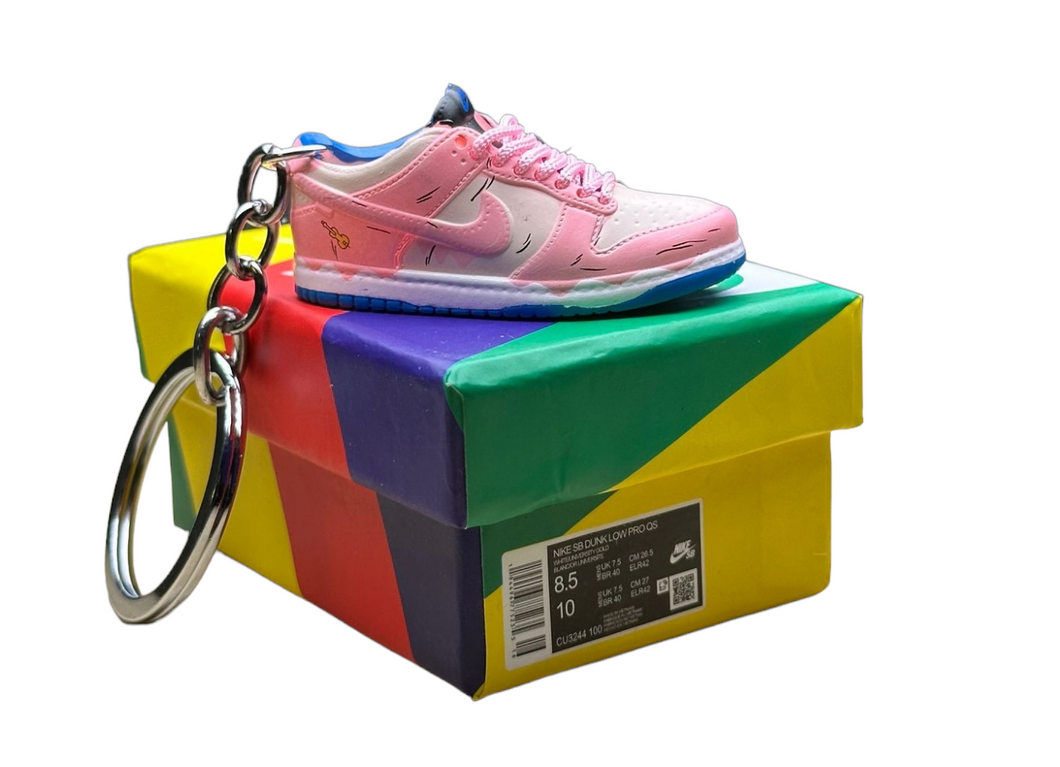 SB Low Dunks Trainer Keychain With Mini Shoe Box