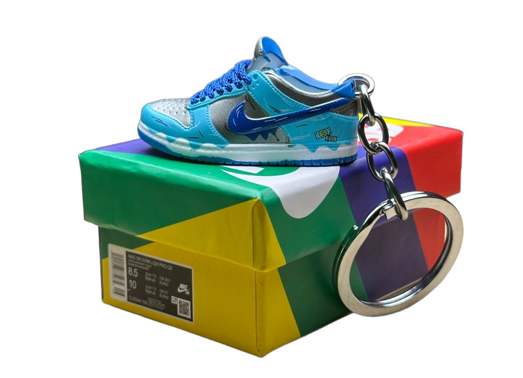 SB Low Dunks Trainer Keychain With Mini Shoe Box