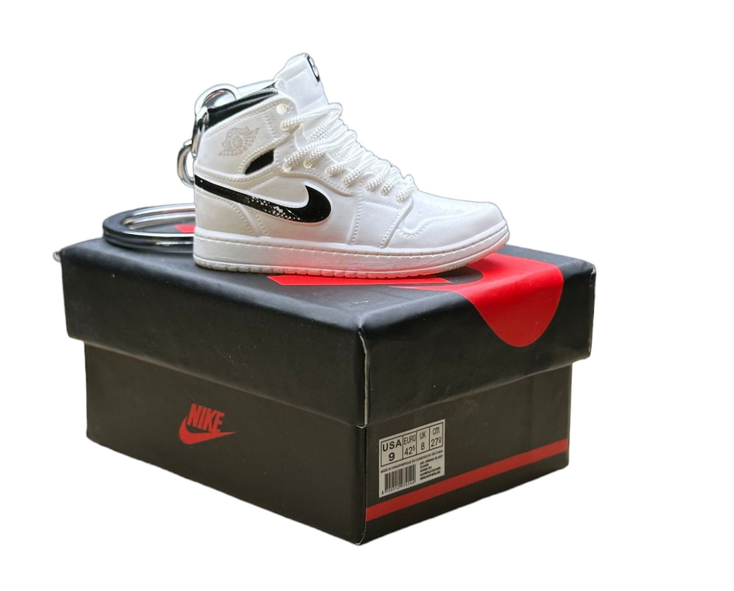 AJ 1 High Top Trainer Keychain With Mini Shoe Box