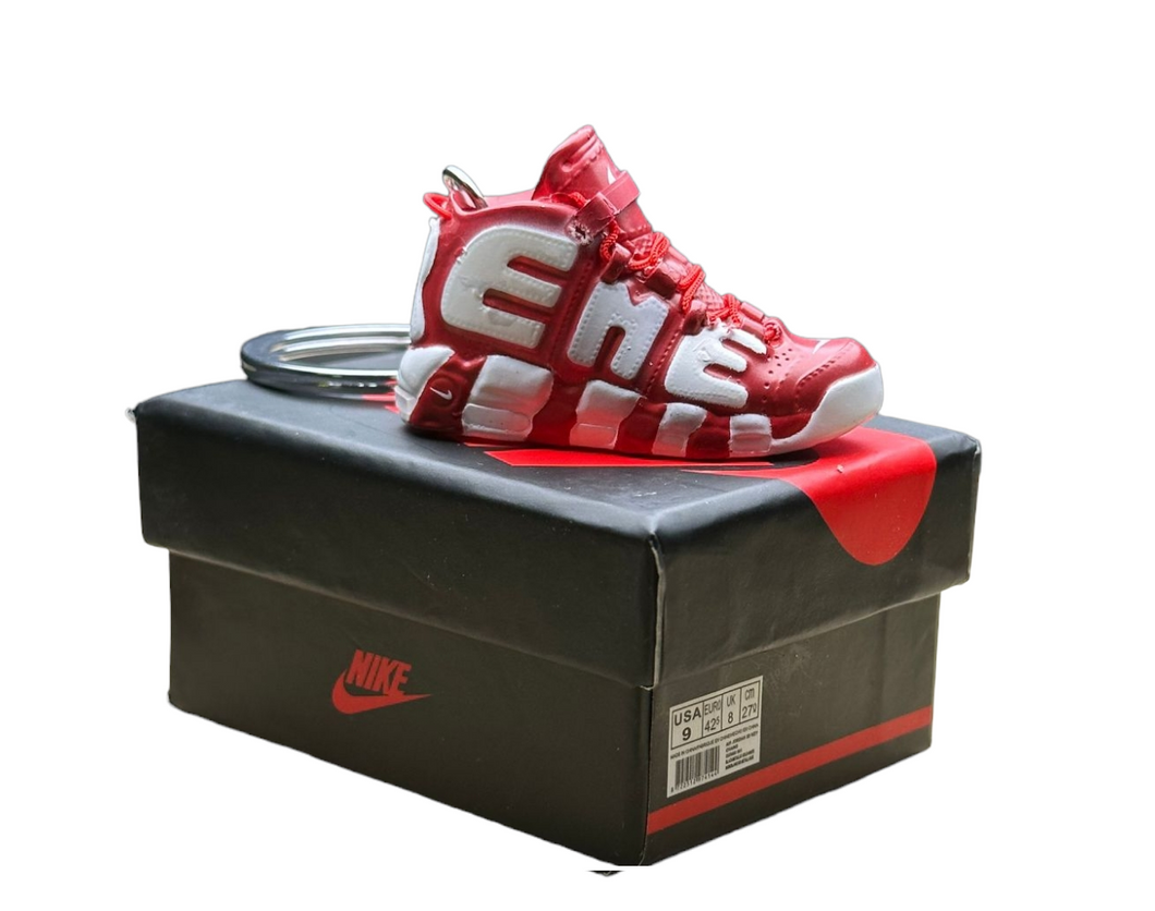 Supreme x Air More Uptempo Trainer Keychain With Mini Shoe Box