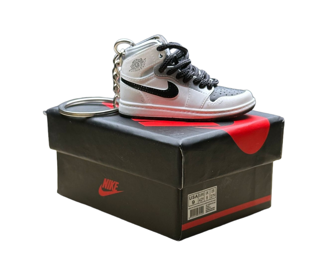 AJ 1 High Top Trainer Keychain With Mini Shoe Box