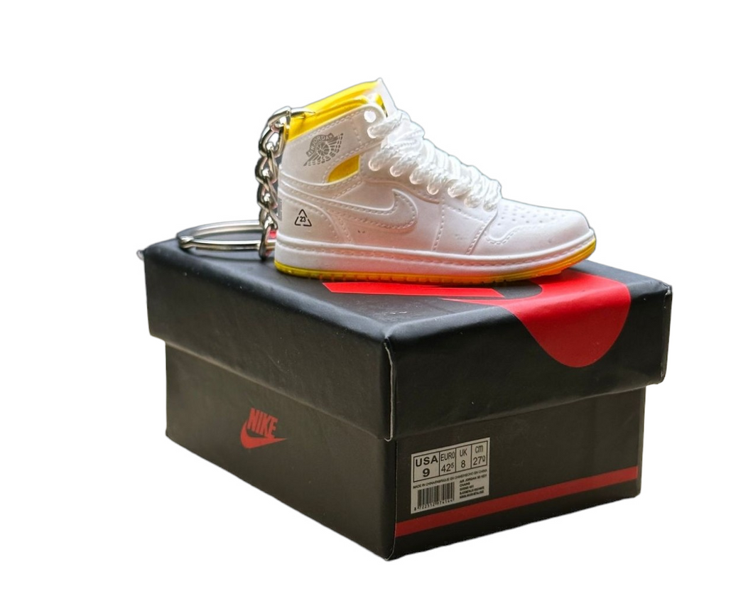 AJ 1 High Top Trainer Keychain With Mini Shoe Box