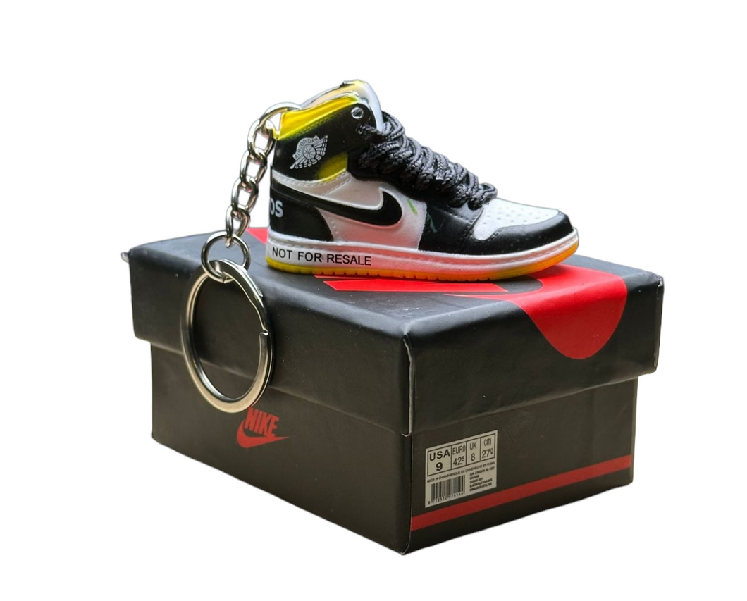 AJ 1 High Top Trainer Keychain With Mini Shoe Box