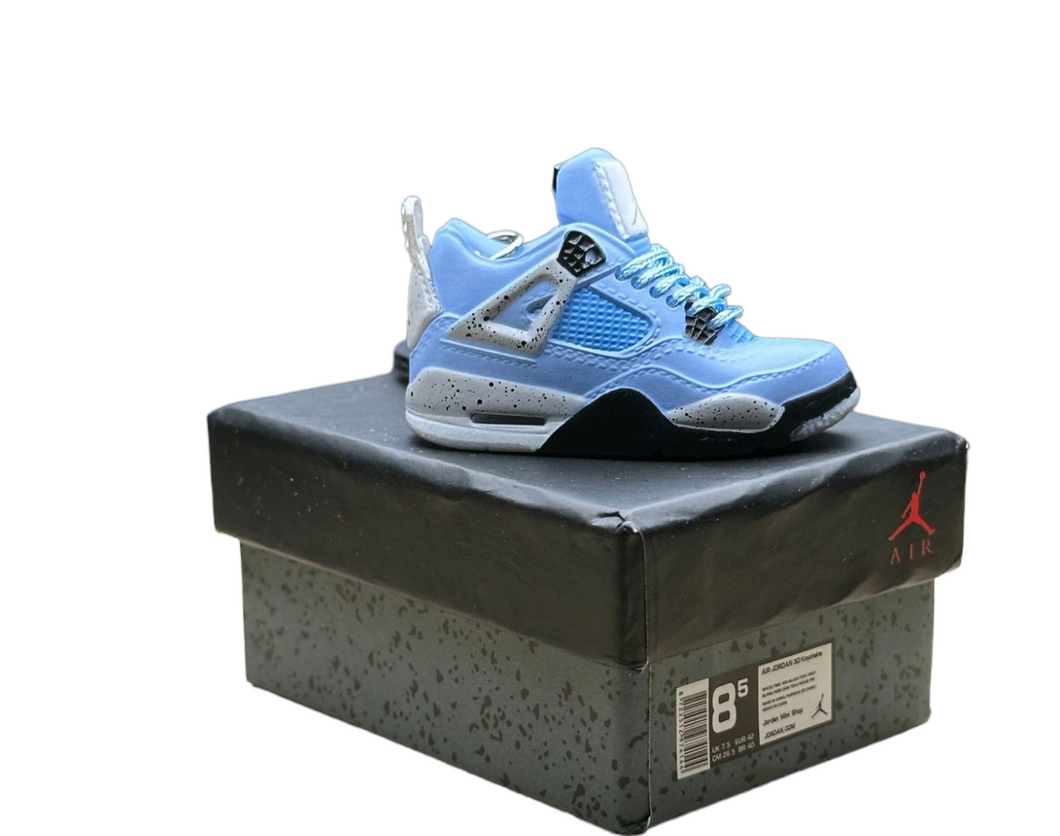 AJ 4 Trainer Keychain With Mini Shoe Box