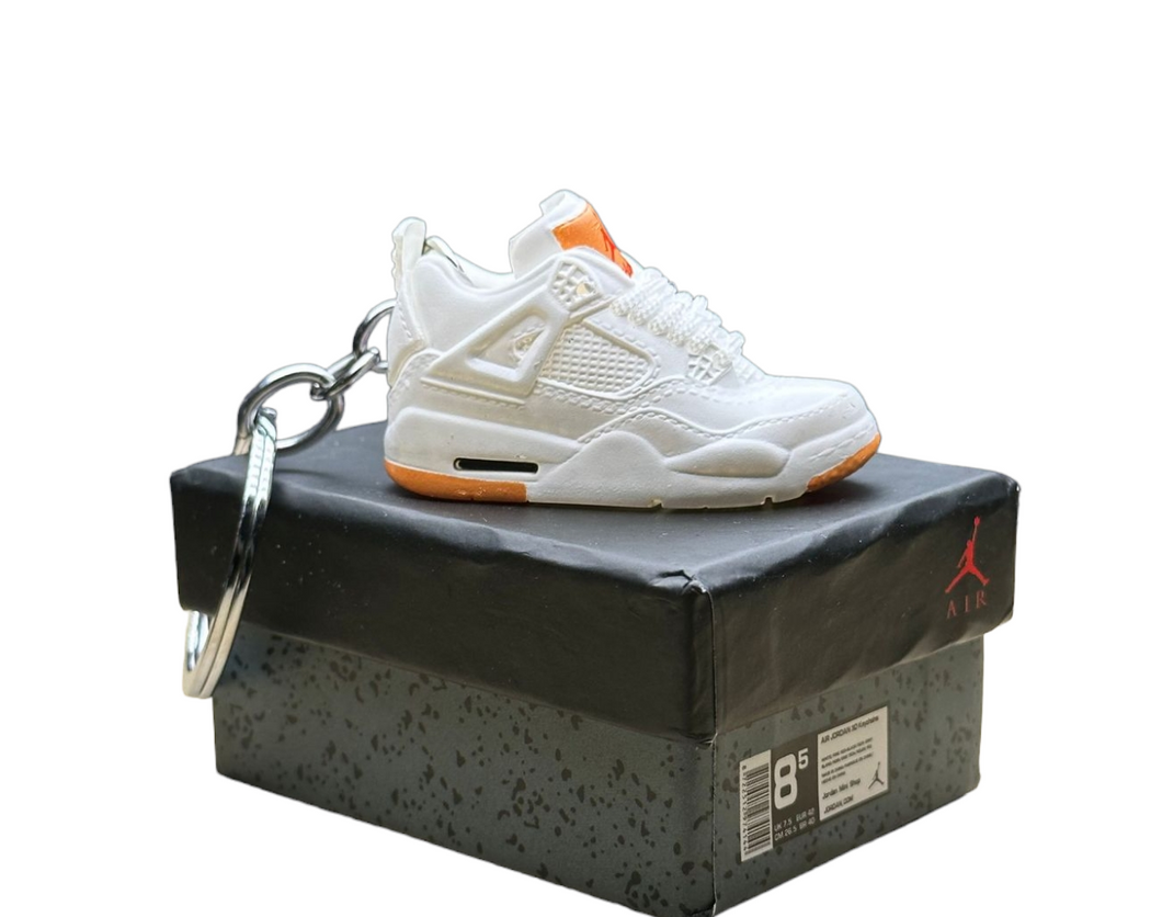 AJ 4 Trainer Keychain With Mini Shoe Box