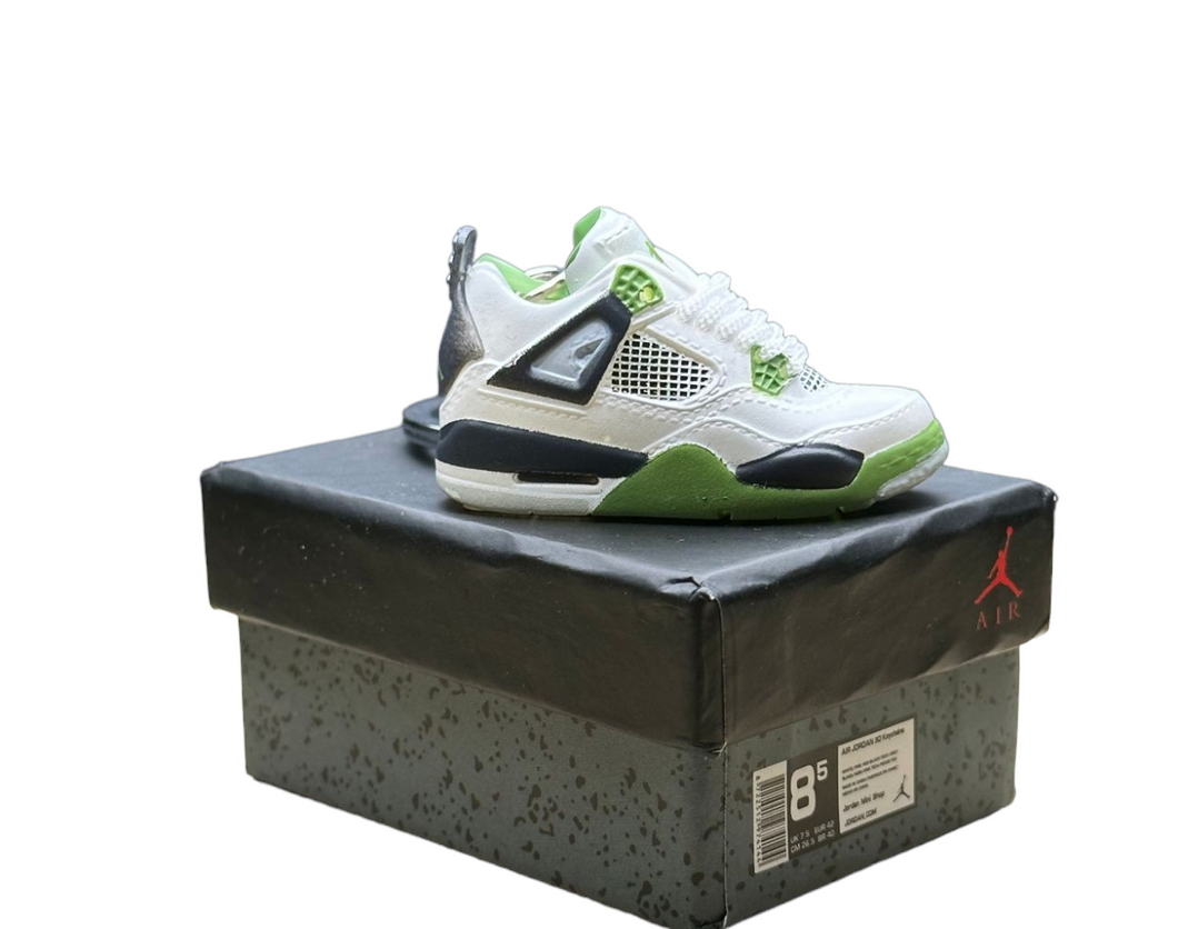 AJ 4 Trainer Keychain With Mini Shoe Box