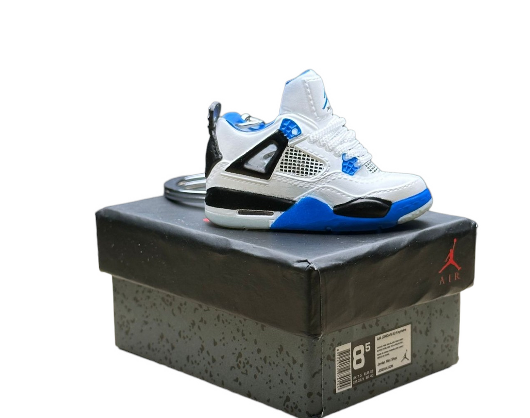 AJ 4 Trainer Keychain With Mini Shoe Box