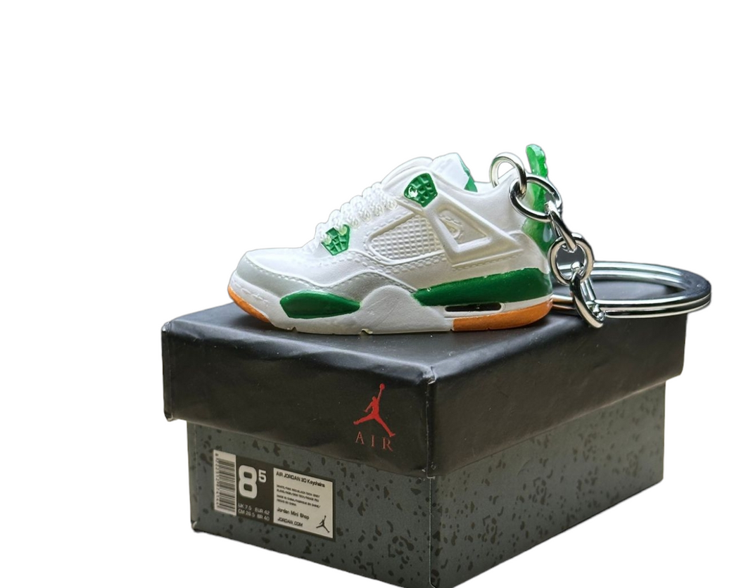 AJ 4 Trainer Keychain With Mini Shoe Box