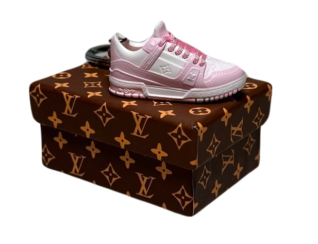 LV Sneaker Trainer Keychain With Mini Shoe Box