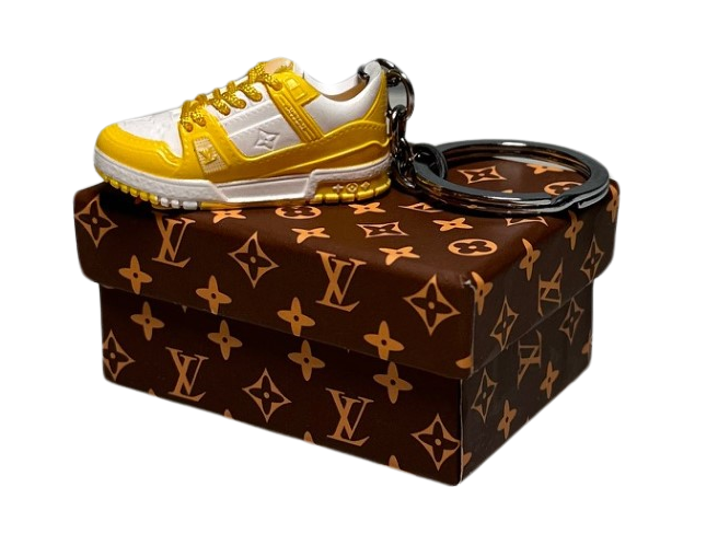 LV Sneaker Trainer Keychain With Mini Shoe Box