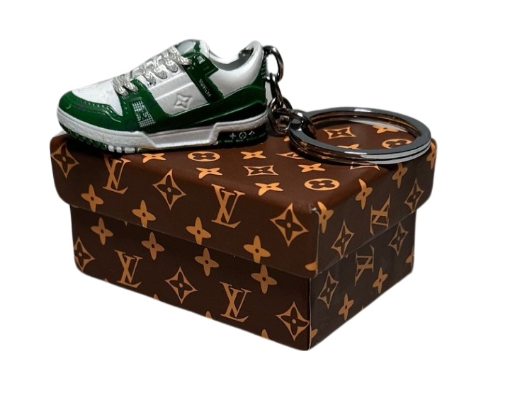 LV Sneaker Trainer Keychain With Mini Shoe Box