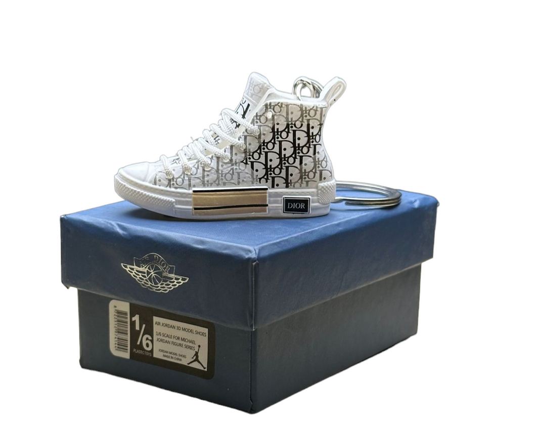 Monogram D Converse High Top Trainer Keychain With Mini Shoe Box