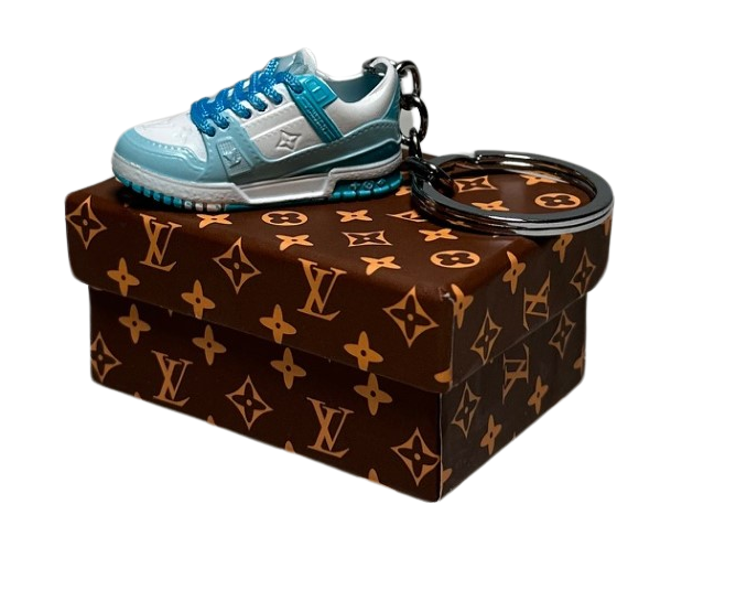 LV Sneaker Trainer Keychain With Mini Shoe Box