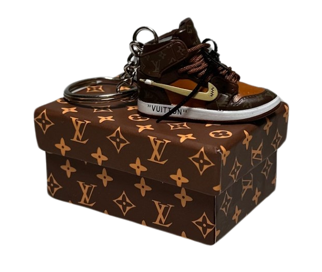 AJ 1 LV High Top Trainer Key Chain With Mini Shoe Box