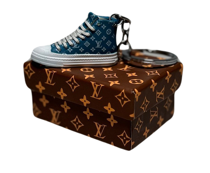 LV Converse High Top Trainer Keychain With Mini Shoe Box