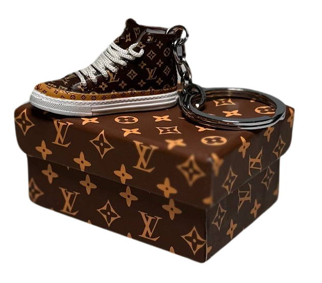 LV Converse High Top Trainer Keychain With Mini Shoe Box