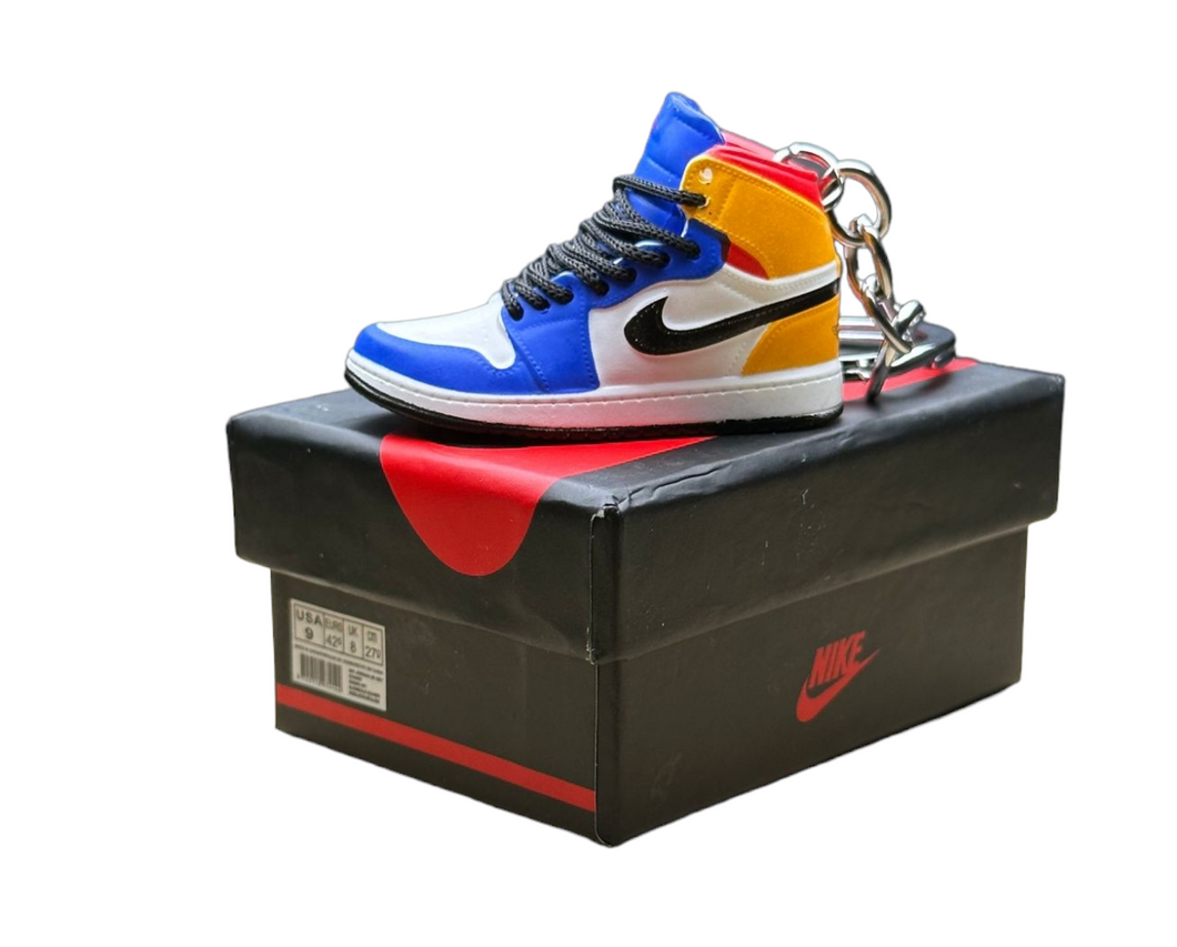 AJ 1 High Top Trainer Keychain With Mini Shoe Box