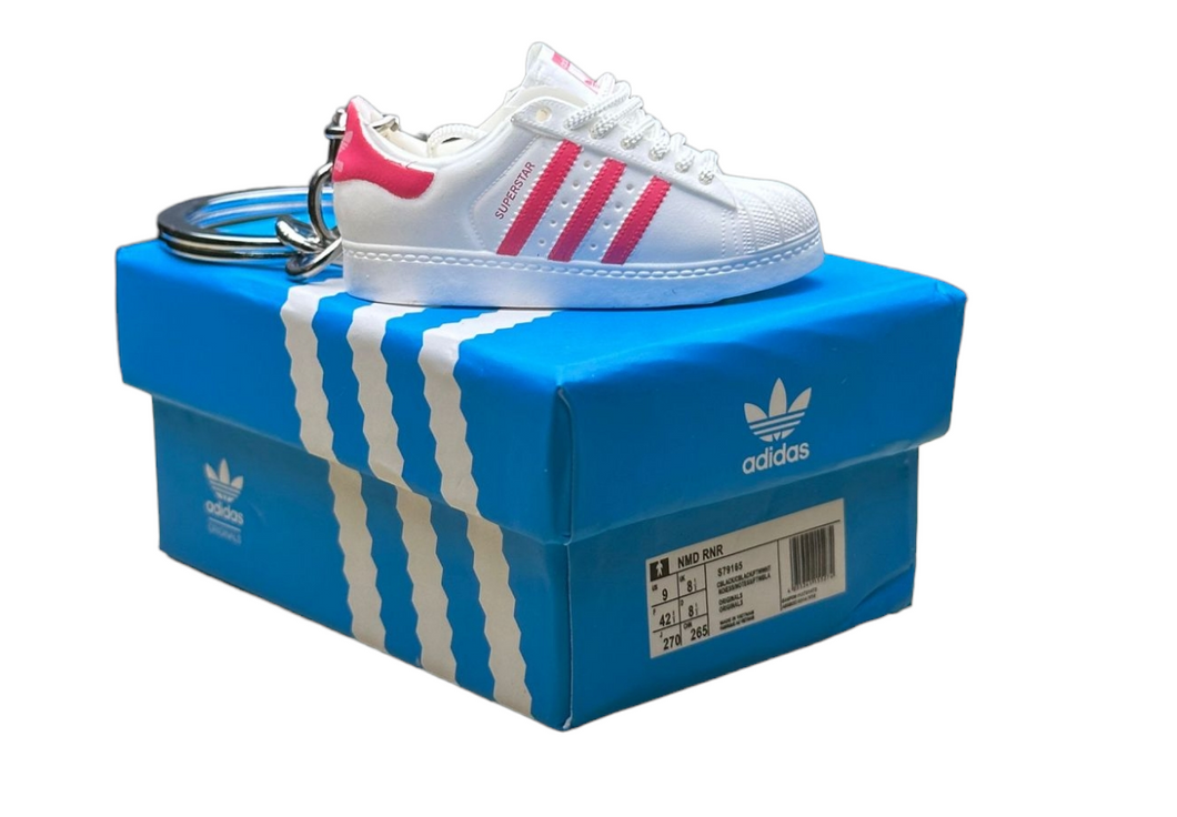 Original Superstar Trainer Keychain With Mini Shoe Box Lounge Kicks