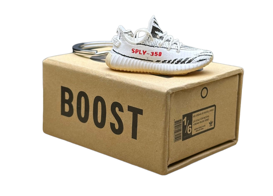 YZ 350 Boost Trainer Keychain With Mini Shoe Box