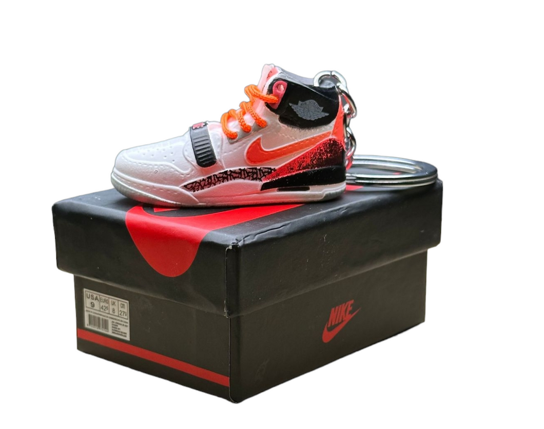 AJ Legacy 312 Trainer Keychain With Mini Shoe Box