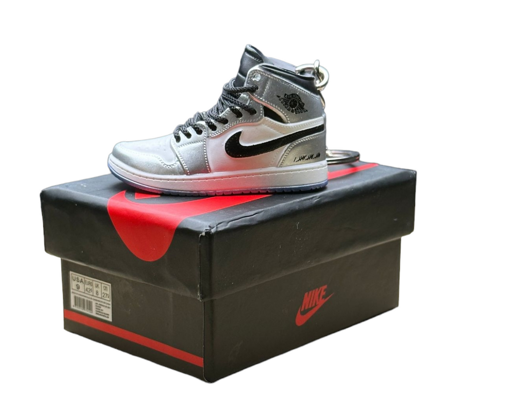 AJ 1 High Top Trainer Keychain With Mini Shoe Box