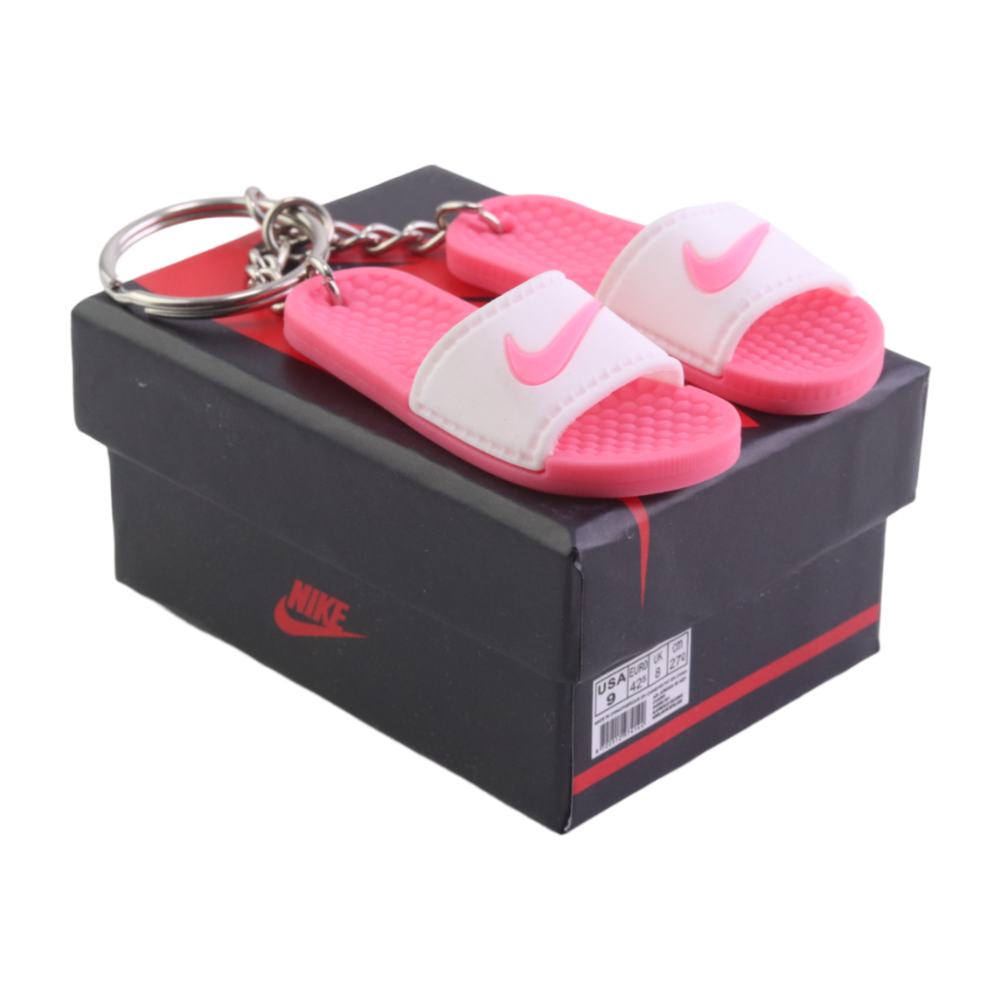 Nike Mini Sliders Keychain With Mini Shoe Box