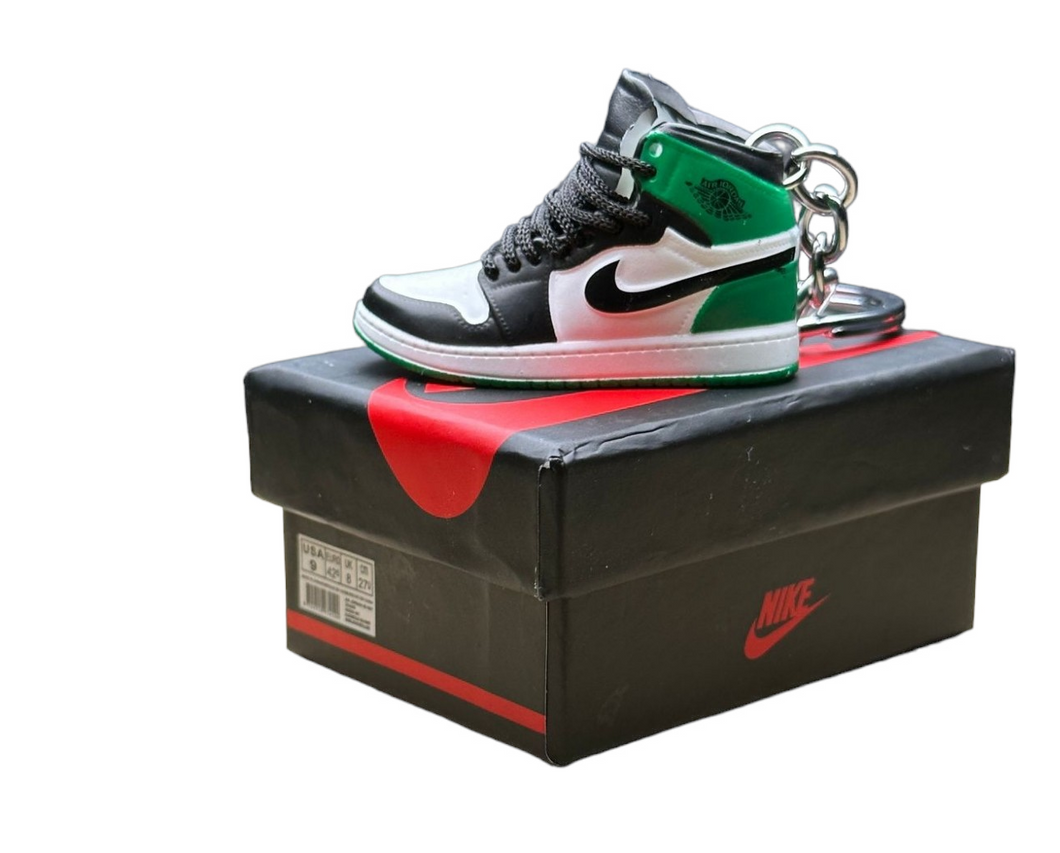 AJ 1 High Top Trainer Keychain With Mini Shoe Box