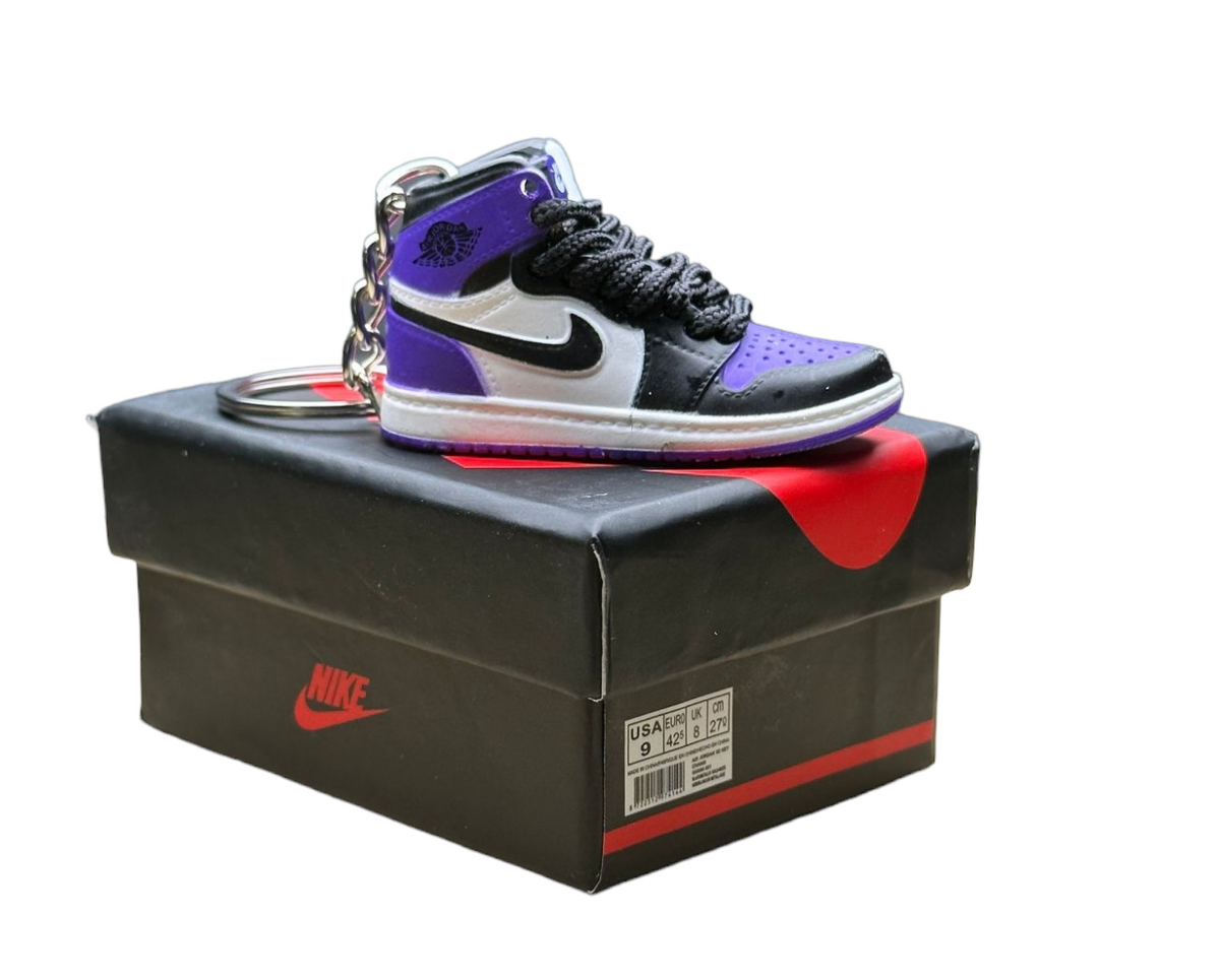 AJ 1 High Top Trainer Keychain With Mini Shoe Box – Lounge Kicks