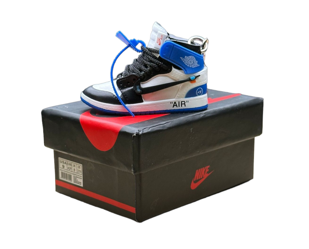 AJ 1 High Top Trainer Keychain With Mini Shoe Box