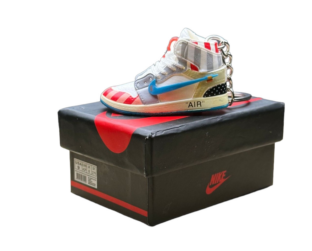 AJ 1 High Top Trainer Keychain With Mini Shoe Box – Lounge Kicks