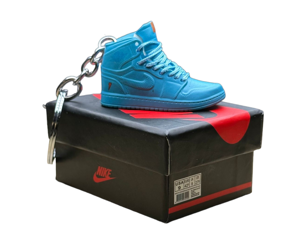 AJ 1 High Top Trainer Keychain With Mini Shoe Box