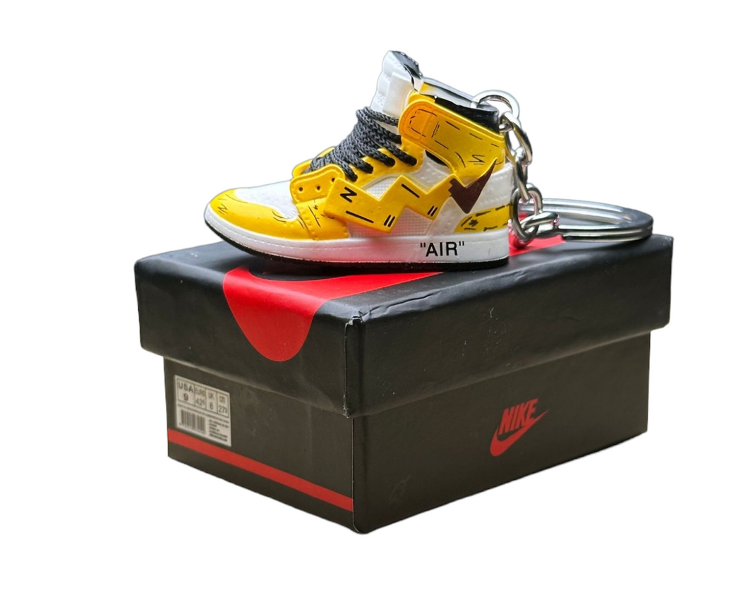 AJ 1 High Top Trainer Keychain With Mini Shoe Box