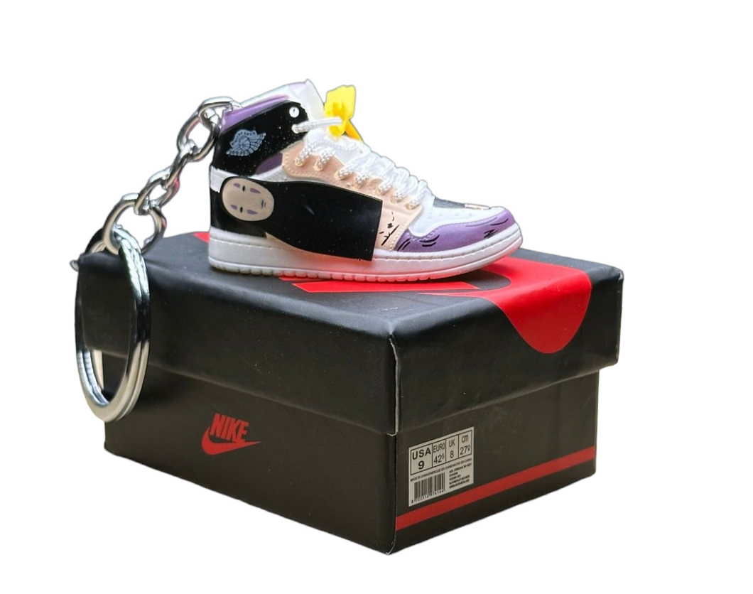 AJ 1 High Top Trainer Keychain With Mini Shoe Box