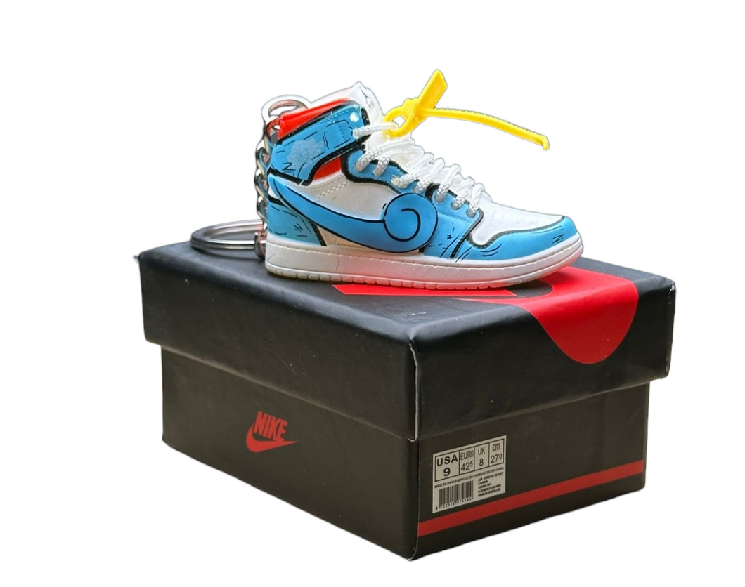 AJ 1 High Top Trainer Keychain With Mini Shoe Box