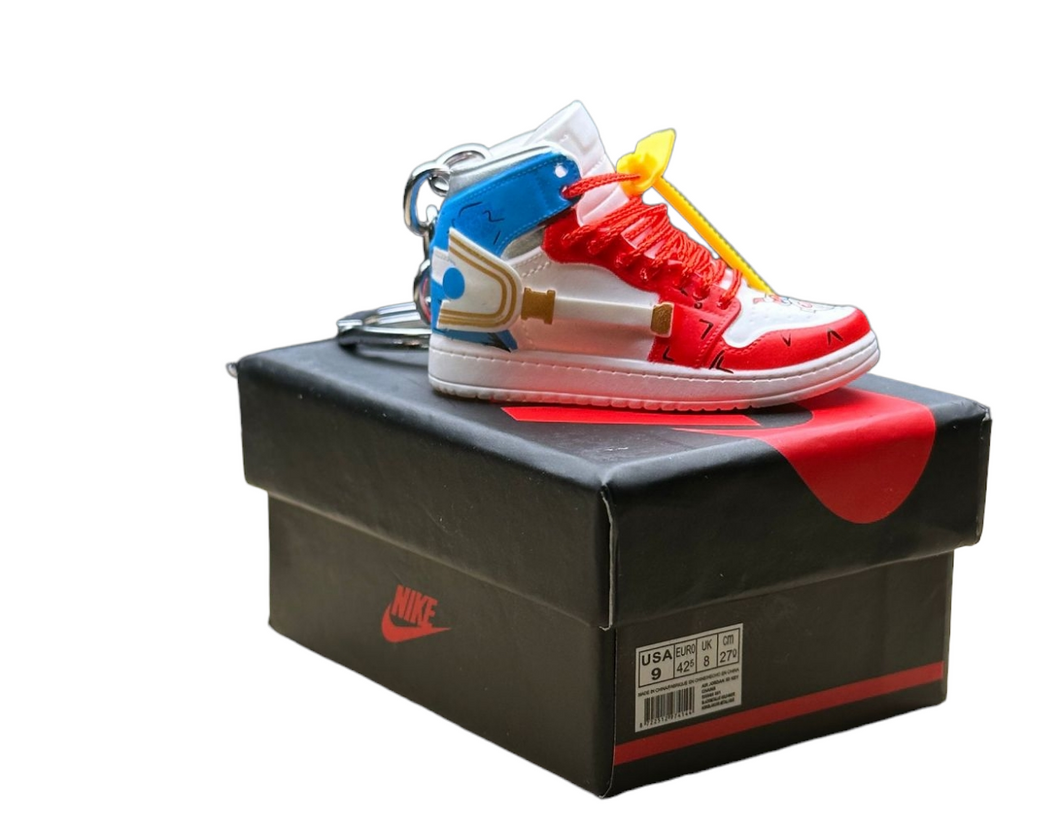 AJ 1 High Top Trainer Keychain With Mini Shoe Box