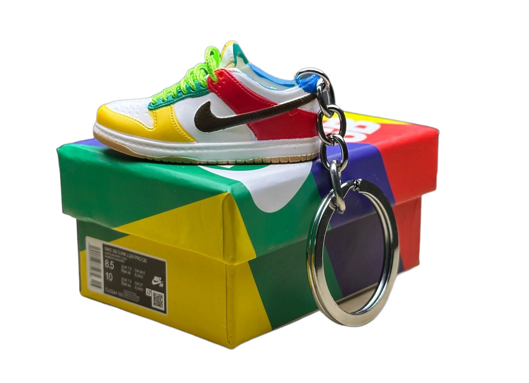 SB Low Dunks Trainer Keychain With Mini Shoe Box