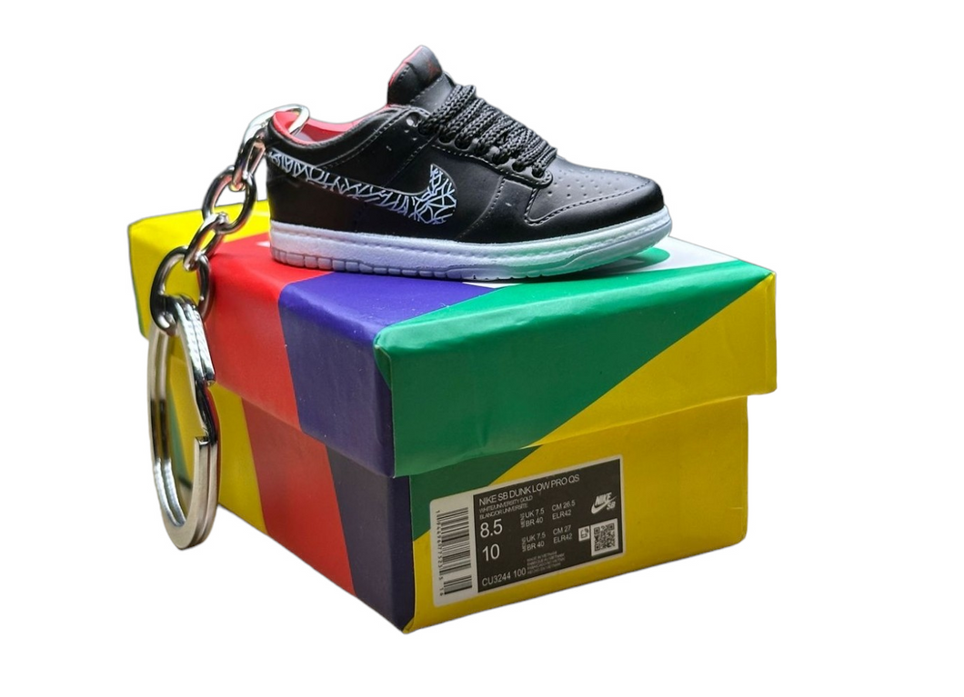 SB Low Dunks Trainer Keychain With Mini Shoe Box